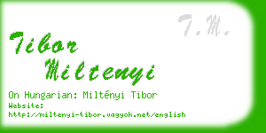 tibor miltenyi business card